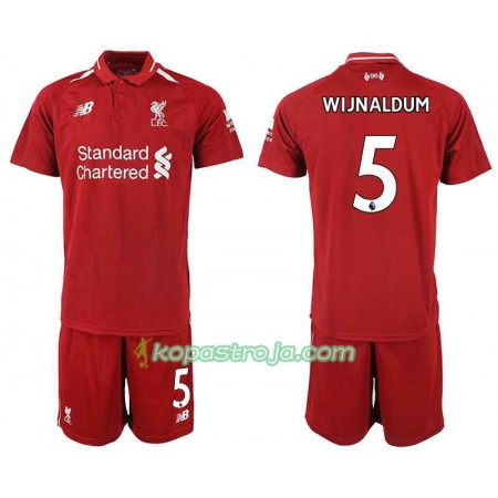 Billiga Fotbollströjor Liverpool WIJNALDUM 5 Barn Hemma tröja 2018/19 Kortärmad